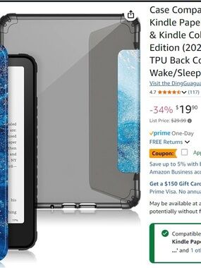 NWOT MoKo Blue Marble Kindle Case